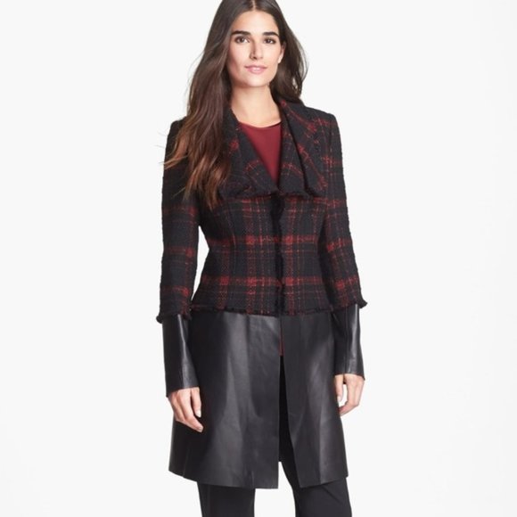 Lafayette 148 New York Jackets & Blazers - Lafayette 148 NY Tweed & Leather Coat *6